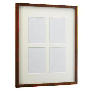 Block Frame Dark Wood 4 Aperture