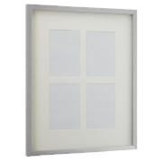 Tesco Block Frame Silver 4 Aperture
