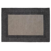 Tesco Border Wool Rug, Steel 90x150cm