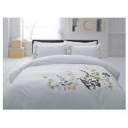 Tesco Botanical Applique Duvet Set Kingsize, White