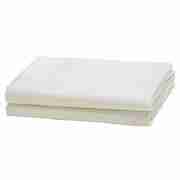Tesco Brushed cotton pillowcase Twinpack, Cream