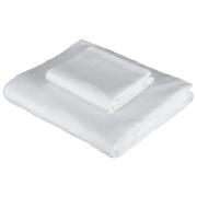 Brushed Cotton Single Fitted Sheet, White