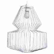 Tesco Cage Wire frame pendant white
