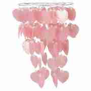 Tesco Capiz Pink Hearts pendant