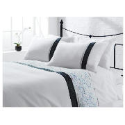 Tesco Cassie Embroidered Duvet Set Kingsize, White