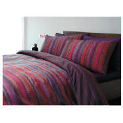 tesco Celio Print Duvet Set Single, Plum