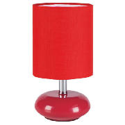 Ceramic Table lamp red, set of 2