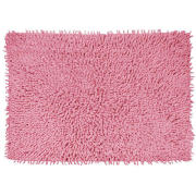 tesco Chenille Bath Mat, Dark Pink