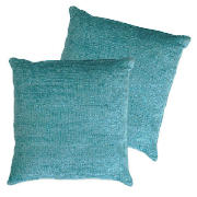 Tesco Chenille Cushion, Duck Egg, Twinpack