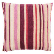 Chenille Stripe Cushion, Plum