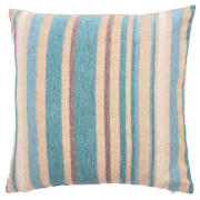 Chenille Stripe Cushion Teal, 40X60cm
