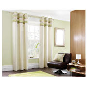 Chenille Stripe Lined Eyelet Curtain,