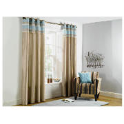 Tesco Chenille Stripe Lined eyelet Curtains Duck