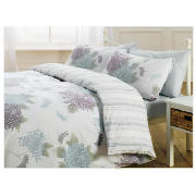 tesco Chrysanthemum Print Duvet Set Double, Ivory