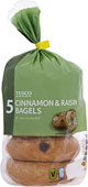 Tesco Cinnamon and Raisin Bagels (5)