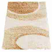 circles shaggy rug 160x230cm natural
