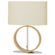 Tesco Circular Cut Out Lamp In Wood