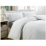 Tesco Claudia Ribbon Duvet Set Single, White