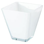 tesco Conical Tank 15cm Vase White