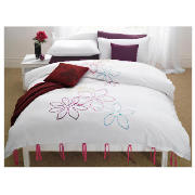 Tesco Cornelli Flower Embroidered Duvet Set