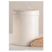 Tesco Cream Enamel Bread Canister