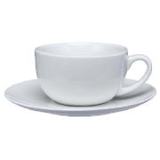 cream porcelain tea cup & saucer