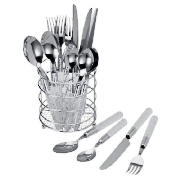 Tesco cutlery set in caddy 16 pieces