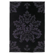 Damask Rug Black & Pewter 120x170cm