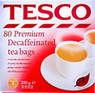 Tesco Decaffeinated Tea Bags (80 per pack - 250g)