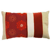 tesco Embroidered Floral Cushion Red