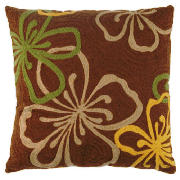 Tesco Embroidered Flower Cushion, Loretta