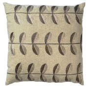 Tesco Embroidered Leaf Cushion, Eva