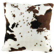 Tesco Faux Fur Cow Print Cushion