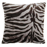 Tesco Faux Fur Cushion, Zebra