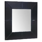 Faux Leather Mirror 50x50cm