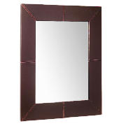 Faux Leather Mirror 70x60cm