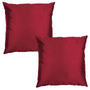 Faux Silk Cushion, Berry, Twinpack