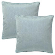 Faux Silk Cushion, Duck Egg, Twinpack