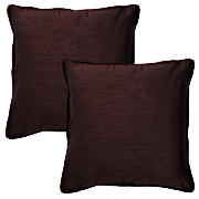 Tesco Faux Silk Cushion, Fig, Twinpack