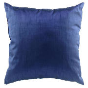 Tesco Faux Silk Cushion, Midnight Blue