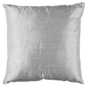 tesco Faux Silk Cushion, Silver