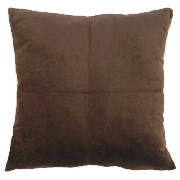 tesco Faux Suede 4 Panel Cushion 43x43 Chocolate