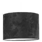 Tesco Faux Suede Drum Shade, Black