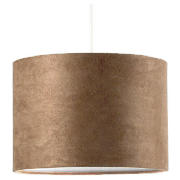 tesco Faux Suede Drum Shade, Taupe