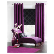 Faux Suede Unlined Eyelet Curtain, Plum