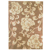 Tesco Fine Silky Acrylic Floral, Natural 150x240cm