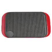 Tesco Finest Cast Iron Reversable Grill Red