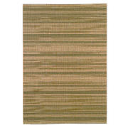 tesco Flatweave Stripes, 120x170cm, Green