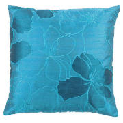Tesco Floral Applique Cushion, Teal