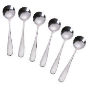 tesco forged round 6 piece soup spoon